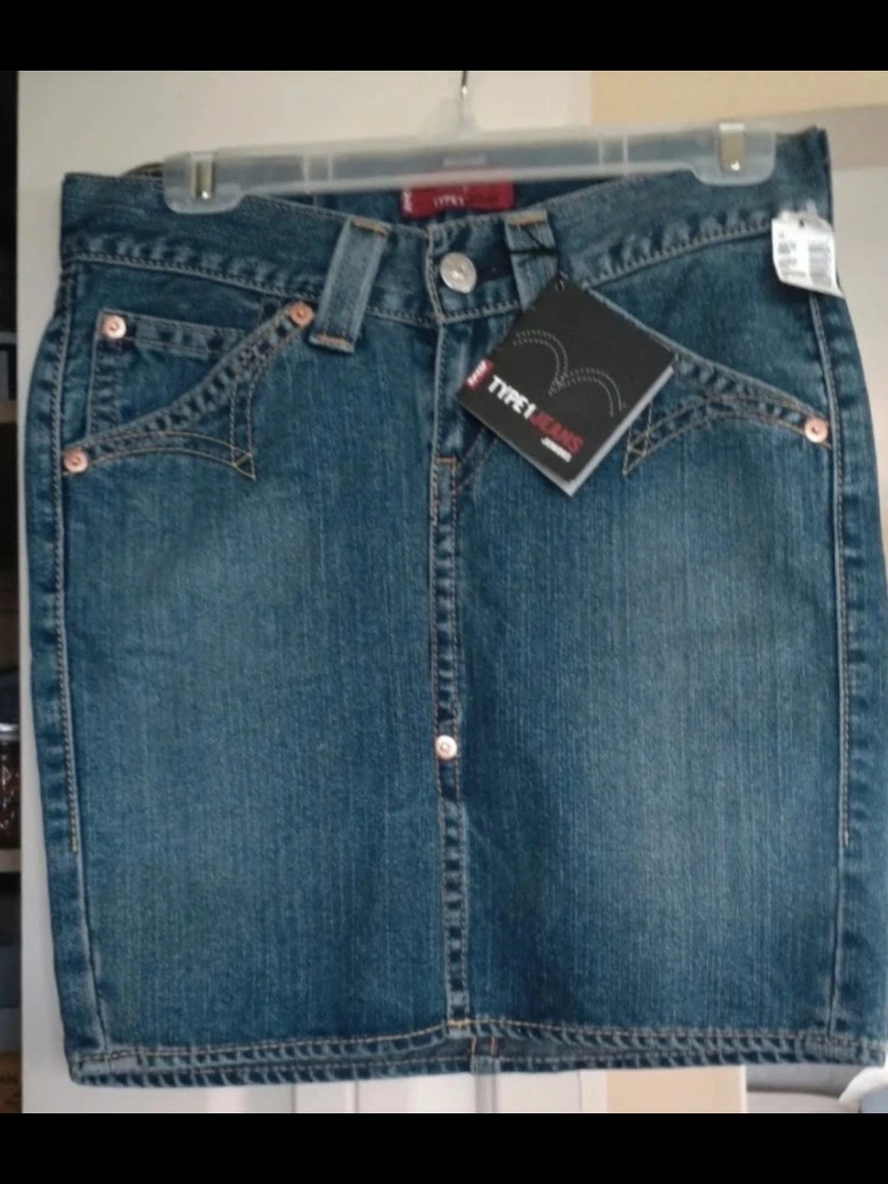Levi's  Blue Denim Mini Skirt, Type 1 Jeans, Western, Proof Of Auth. Attached